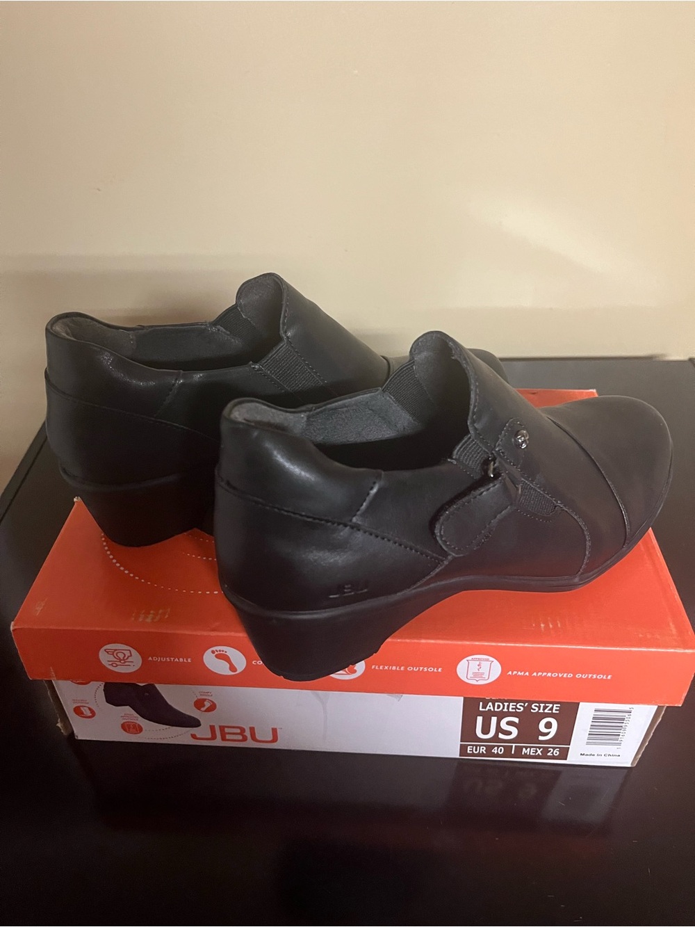 JBU Kyley Black Slip-On Ankle Bootie